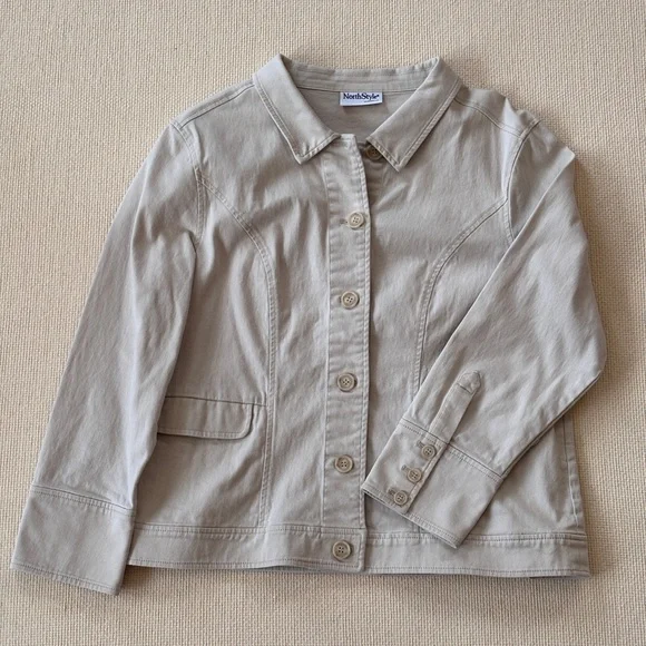 NorthStyle Cream Utility Jacket - Picture 5 of 6